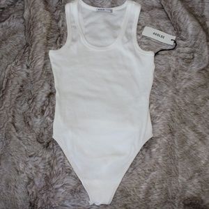 AGOLDE Rib Tank Bodysuit XS White 🤍